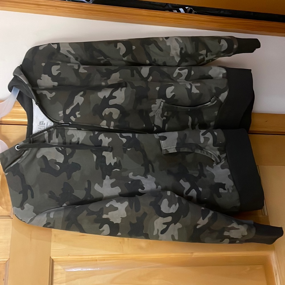 Plus size camo jacket